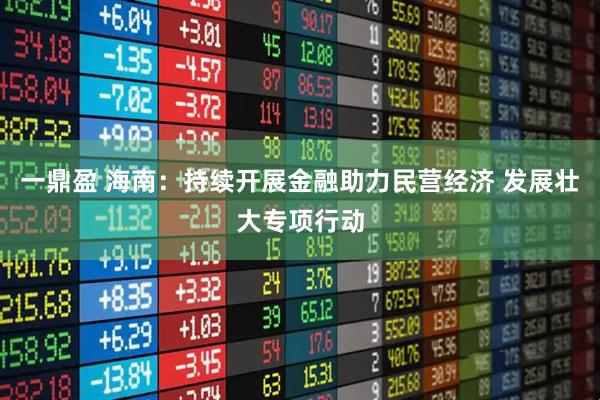 一鼎盈 海南：持续开展金融助力民营经济 发展壮大专项行动